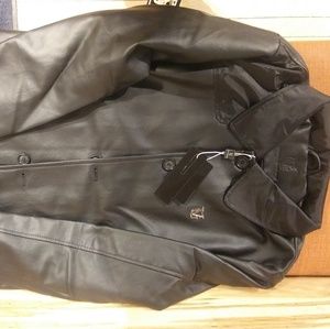 VG World Collection Mens Leather Jacket Black